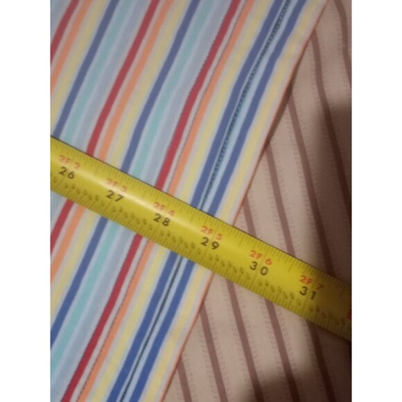 Peter Millar XL Pima Cotton Soft Golf Shirt Rainbow Striped Performance Polo - Picture 12 of 12